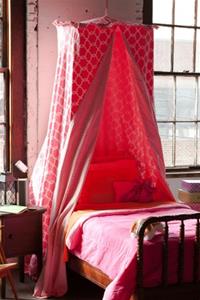 Mombasa Luxury Cotton Flushed Pink Blossom bed canopy